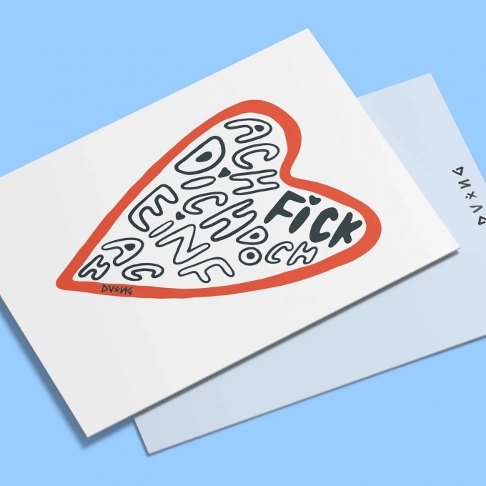 Postkarte "Ach f***..." von DV×NG TH×NGS