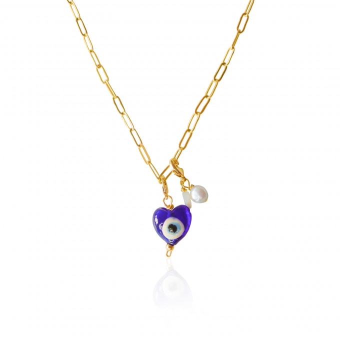 Valerie Chic - EVIL EYES Choker & Creolen - 18 Karat vergoldet Valerie Chic - EVIL EYES Choker & Creolen - 18 Karat vergoldet