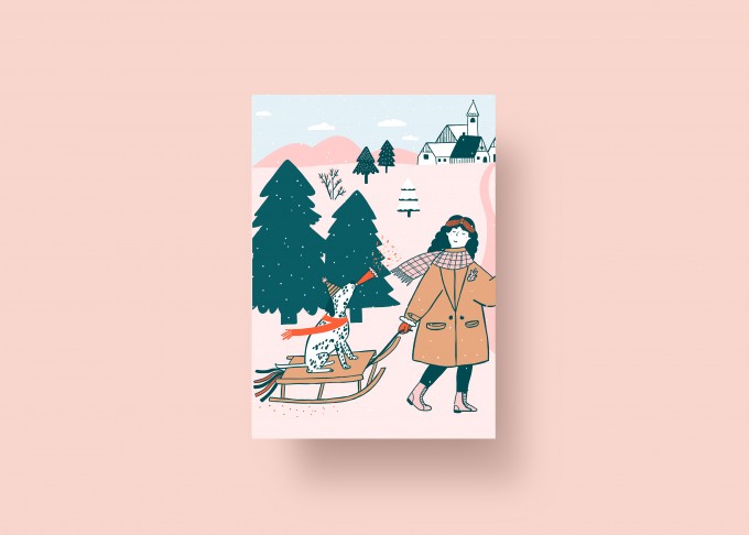 Notietzblock Postkarte "Winter" Notietzblock Postkarte "Winter"