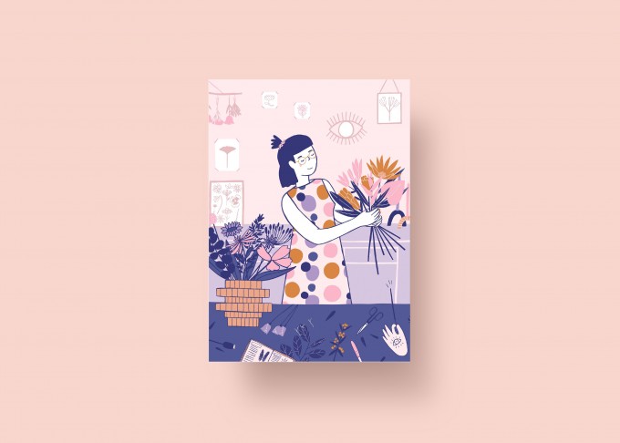 Notietzblock Postkarte "Bloom with grace" Notietzblock Postkarte "Bloom with grace"