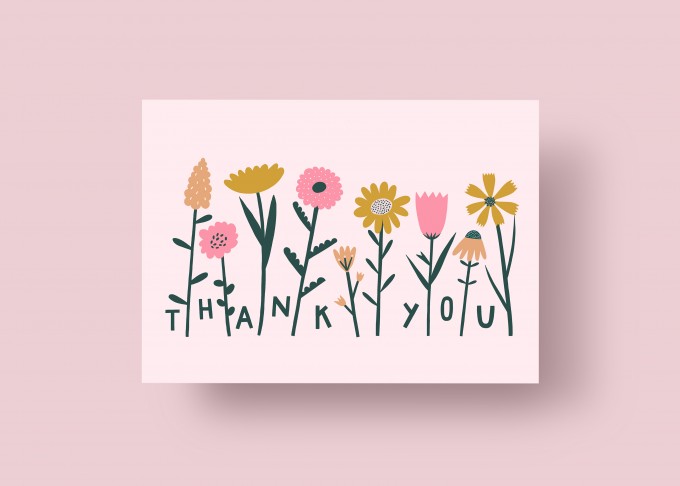 Notietzblock Postkarte "Thank you" Notietzblock Postkarte "Thank you"