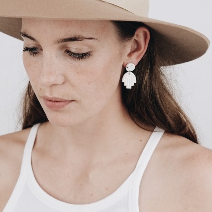 EVE + ADIS // HAMSA MINI HAND EARRINGS speckled EVE + ADIS // HAMSA MINI HAND EARRINGS speckled