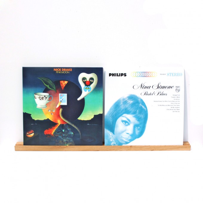 Schallplattencover Regalleiste (für zwei Schallplatten) aus Eiche / VLO design Schallplattencover Regalleiste (für zwei Schallplatten) aus Eiche / VLO design