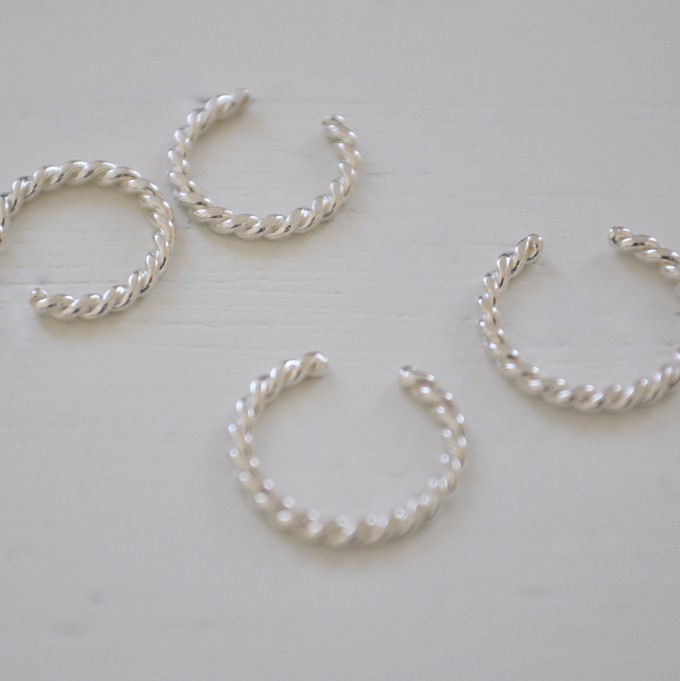 Earcuff "Verdreht" aus Silber - Doppelludwig