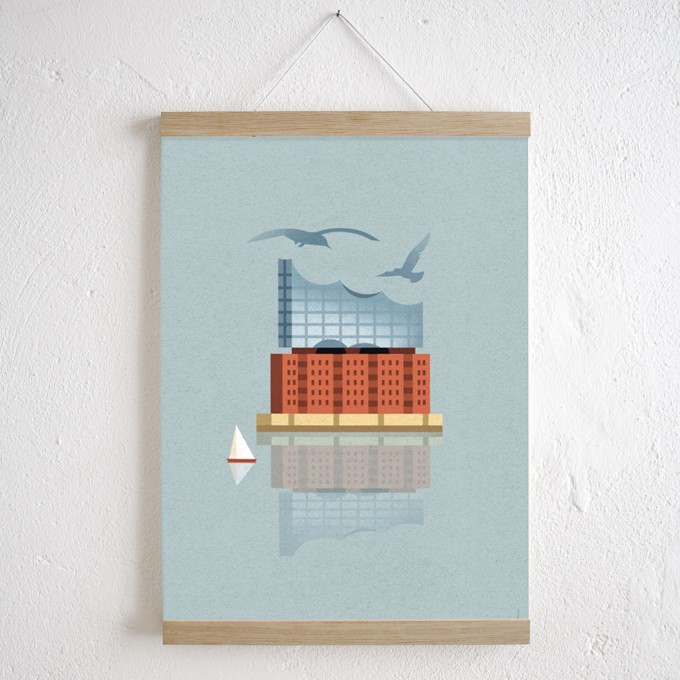 KLEINWAREN / VON LAUFENBERG Elbphilharmonie + Magnetische Posterleiste Eiche A3 KLEINWAREN / VON LAUFENBERG Elbphilharmonie + Magnetische Posterleiste Eiche A3