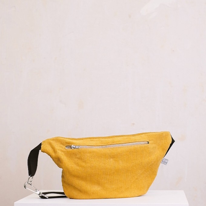 ZACAMO – Bauchtasche • Cord • L • currygelb • ZACAMO – Bauchtasche • Cord • L • currygelb •