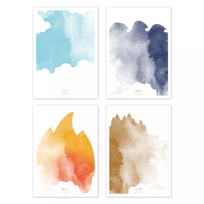 Frau Schnobel Grafik
THE FOUR ELEMENTS
4er-Set Drucke
Frau Schnobel Grafik
THE FOUR ELEMENTS
4er-Set Drucke