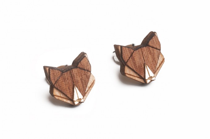BeWooden Ohrstecker - Ohringe aus Holz - Fox Earrings BeWooden Ohrstecker - Ohringe aus Holz - Fox Earrings