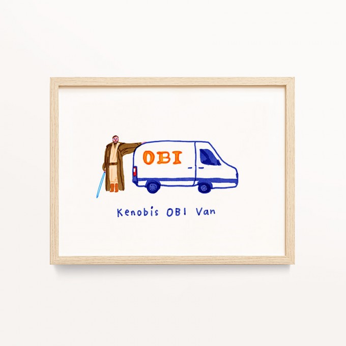 KENOBIS OBI VAN - A4 Print - finallyfoundagoodusername