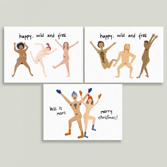 Farina Kuklinski • 3er Postkarten Set • Happy People