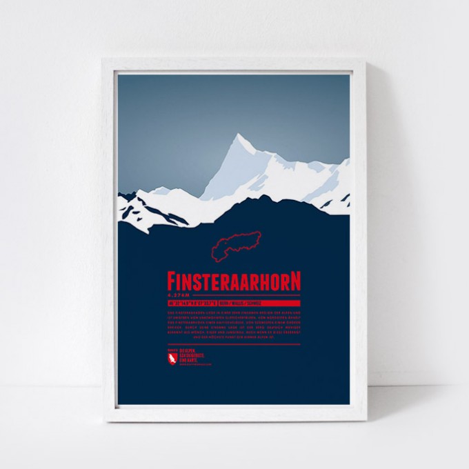 Marmota Maps – Finsteraarhorn - Bergdruck Marmota Maps – Finsteraarhorn - Bergdruck