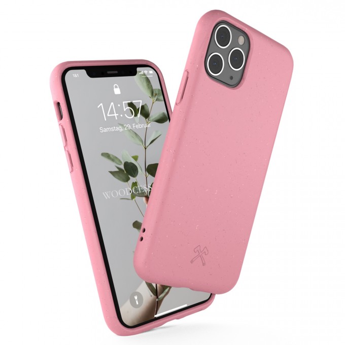 Woodcessories - Selbstreinigende iPhone Bio Hülle aus pflanzlichen Materialien - Kompostierbar &, Antibakteriell - Coral Pink Woodcessories - Selbstreinigende iPhone Bio Hülle aus pflanzlichen Materialien - Kompostierbar &, Antibakteriell - Coral Pink