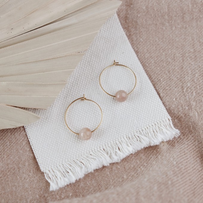 BRASSCAKE // Strawberryquarz Hoops BRASSCAKE // Strawberryquarz Hoops