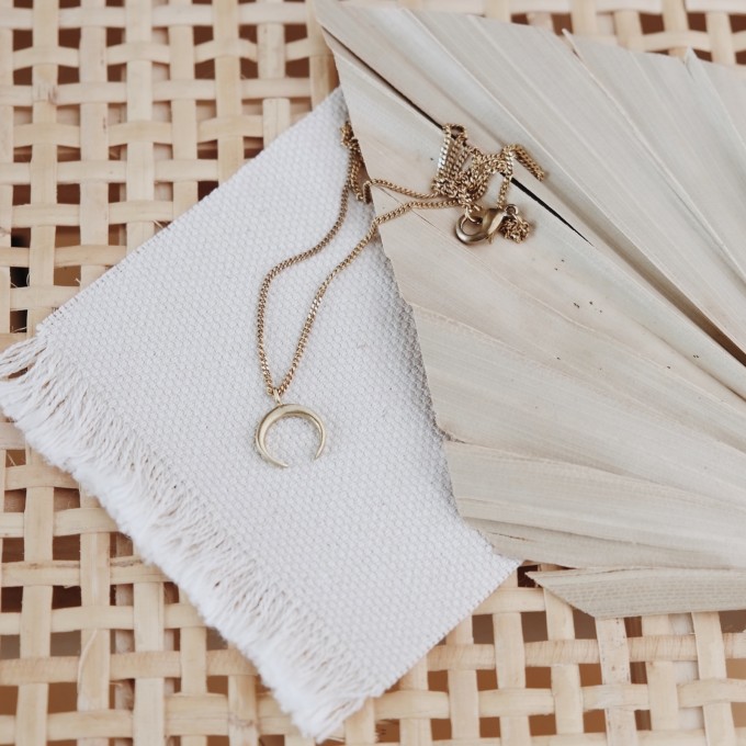 BRASSCAKE // Tiny Moon Necklace BRASSCAKE // Tiny Moon Necklace