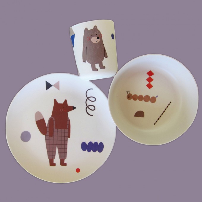 nuukk Bambus Set Fuchs und seine Freunde nuukk Bambus Set Fuchs und seine Freunde
