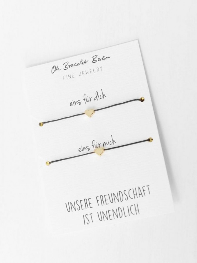 Oh Bracelet Berlin - 2er Set Freundschaftsarmband »Herz« Oh Bracelet Berlin - 2er Set Freundschaftsarmband »Herz«