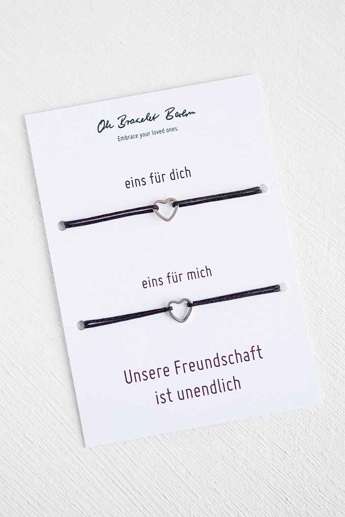 Oh Bracelet Berlin - 2er Set Freundschaftsarmband »Herz Outline« Oh Bracelet Berlin - 2er Set Freundschaftsarmband »Herz Outline«