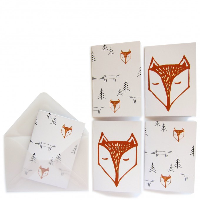 nuukk Fuchs Mini-Karten mit Umschlag nuukk Fuchs Mini-Karten mit Umschlag