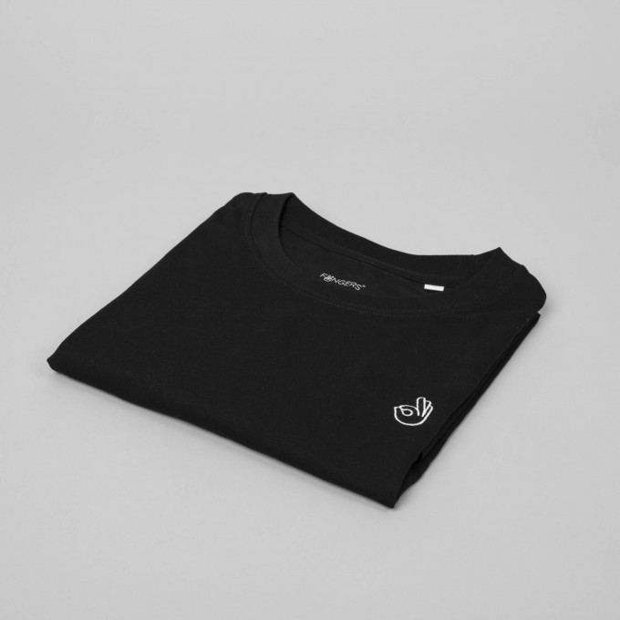Fyngers - T-Shirt OK aus Bio-Baumwolle - schwarz