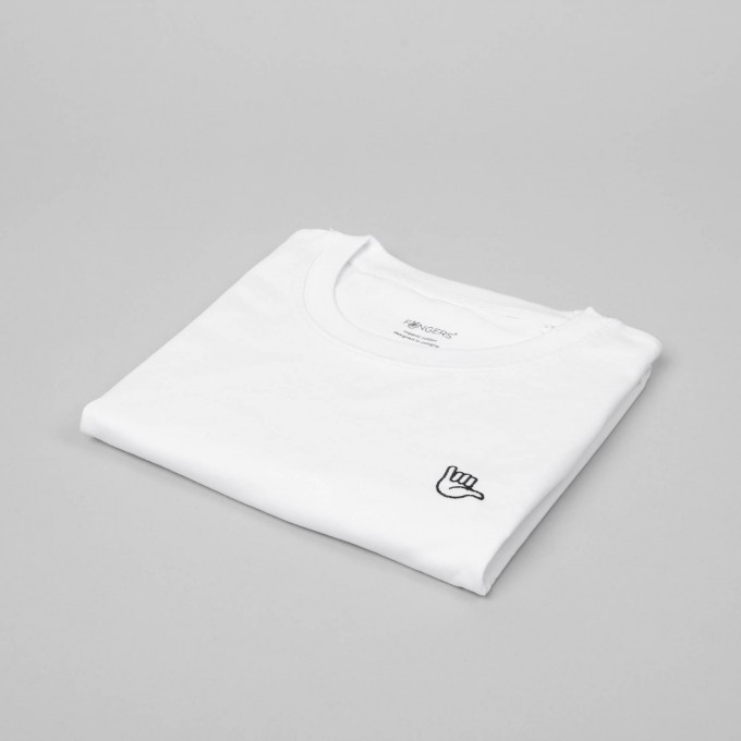 Fyngers - T-Shirt HANG LOOSE aus Bio-Baumwolle - weiß