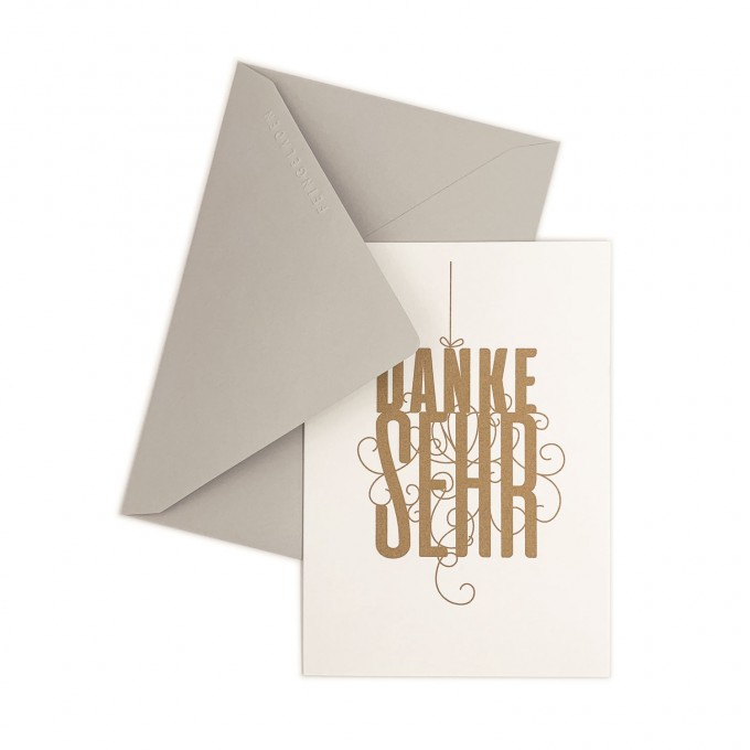 Feingeladen // FANCY TYPE // Danke sehr (GD) // RISO-Klappkarte, A6 Feingeladen // FANCY TYPE // Danke sehr (GD) // RISO-Klappkarte, A6