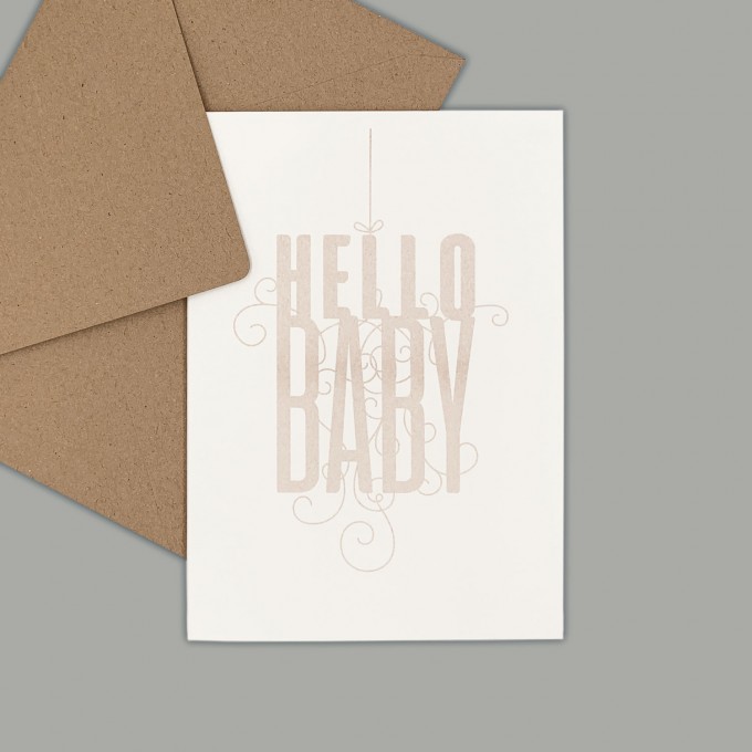 Feingeladen // FANCY TYPE // Hello Baby (BQ) – A6 Feingeladen // FANCY TYPE // Hello Baby (BQ) – A6