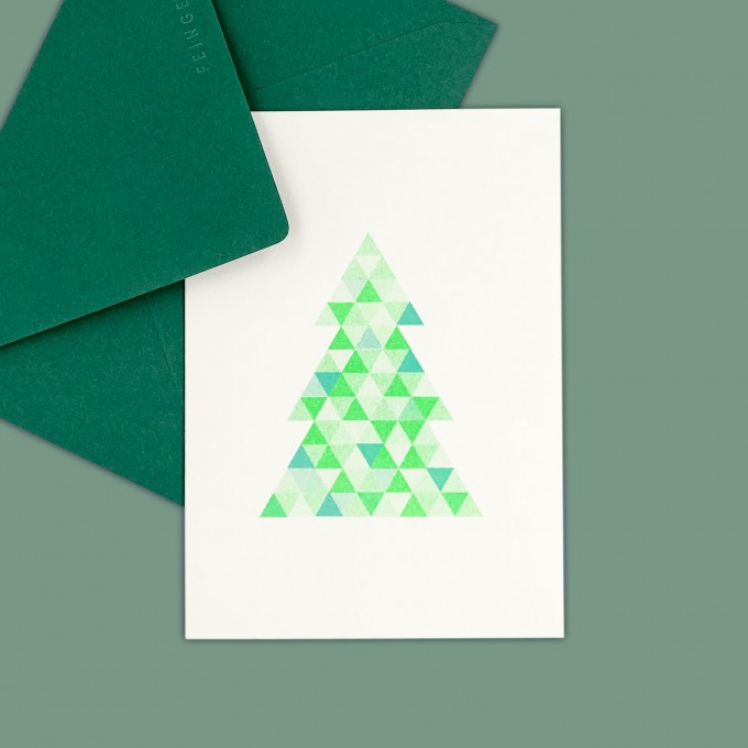 Feingeladen // FLASHY TRIANGLES // Tree (FGMI) // RISO-Klappkarte, A6 Feingeladen // FLASHY TRIANGLES // Tree (FGMI) // RISO-Klappkarte, A6