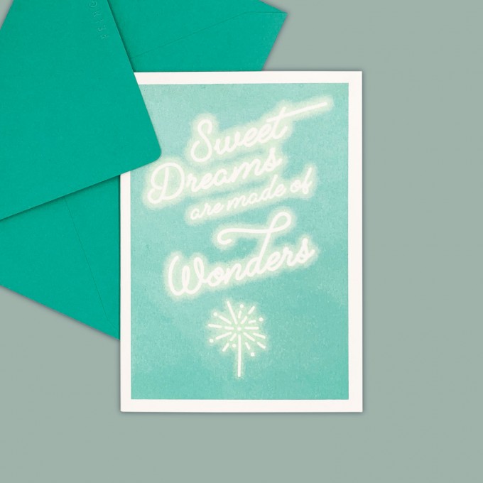 Feingeladen // KARAOKE INSPIRED // Sweet Dreams are made of Wonders (MIFG) // RISO-Klappkarte, A6 Feingeladen // KARAOKE INSPIRED // Sweet Dreams are made of Wonders (MIFG) // RISO-Klappkarte, A6