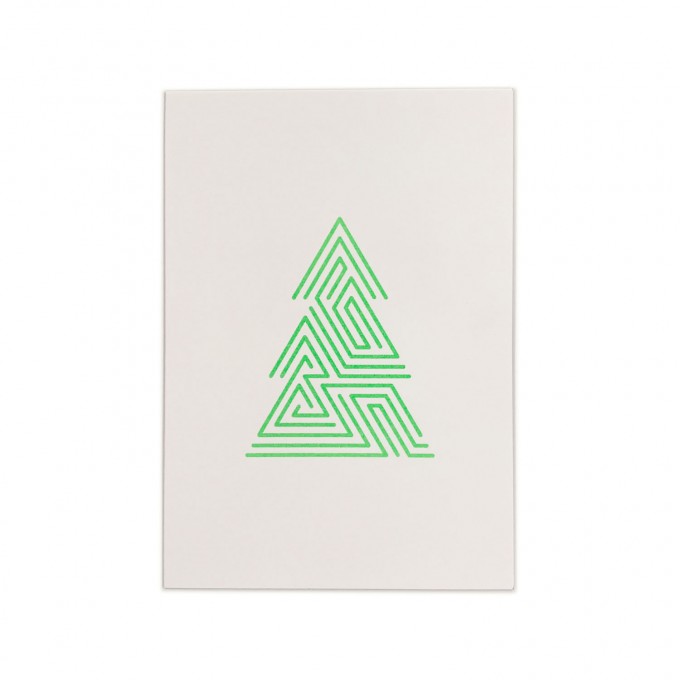Feingeladen // LINE ART // Tree (FG) // RISO-Klappkarte, A6 Feingeladen // LINE ART // Tree (FG) // RISO-Klappkarte, A6