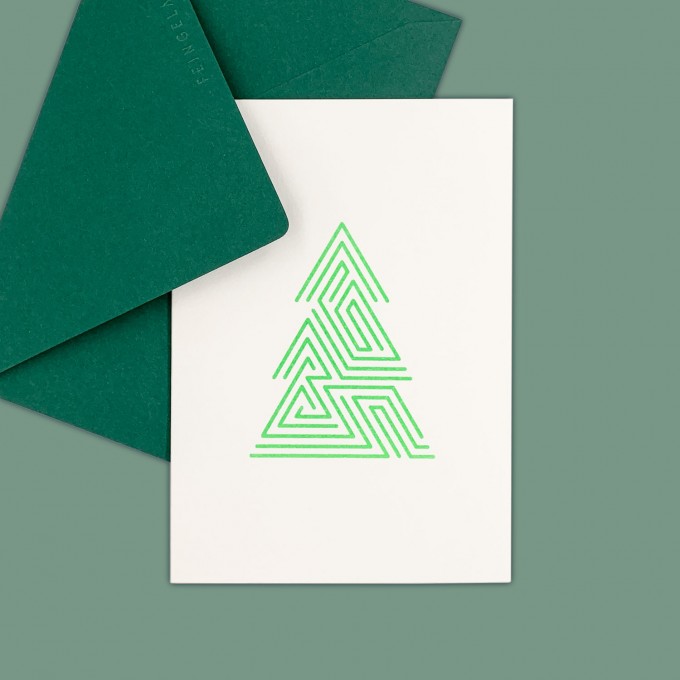 Feingeladen // LINE ART // Tree (FG) // RISO-Klappkarte, A6 Feingeladen // LINE ART // Tree (FG) // RISO-Klappkarte, A6