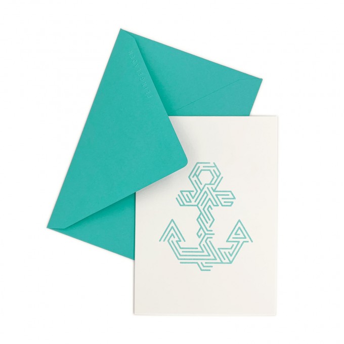 Feingeladen // LINE ART // Anchor (MI) // RISO-Klappkarte, A6 Feingeladen // LINE ART // Anchor (MI) // RISO-Klappkarte, A6
