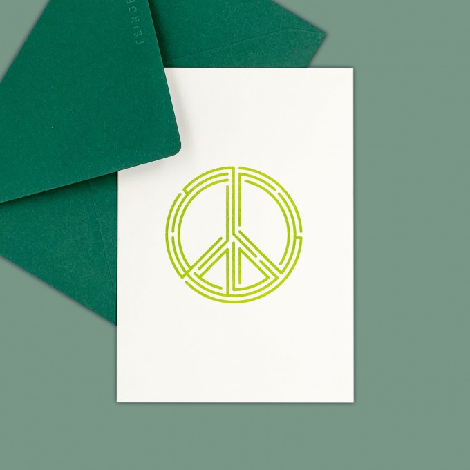 Feingeladen // LINE ART // Peace (LG) // RISO-Klappkarte, A6 Feingeladen // LINE ART // Peace (LG) // RISO-Klappkarte, A6