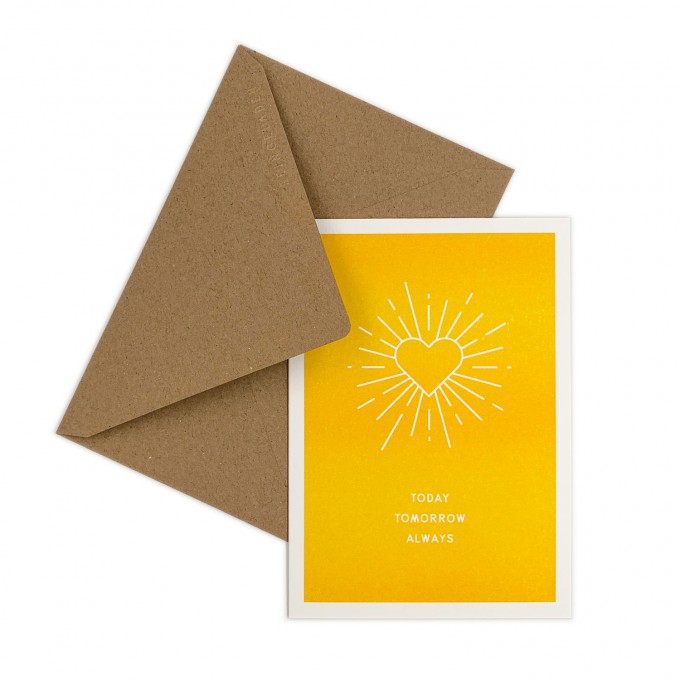Feingeladen // SIMPLY DIVINE // Blessing »Today Tomorrow Always« (SF) // RISO-Klappkarte, A6 Feingeladen // SIMPLY DIVINE // Blessing »Today Tomorrow Always« (SF) // RISO-Klappkarte, A6