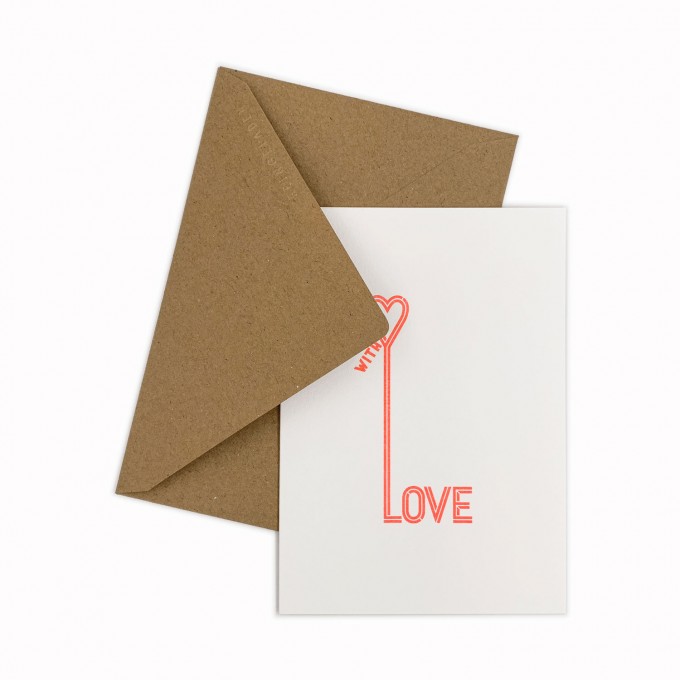 Feingeladen // TYPOGRAFICA // Love (FR) // RISO-Klappkarte, A6 Feingeladen // TYPOGRAFICA // Love (FR) // RISO-Klappkarte, A6