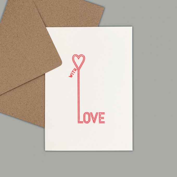Feingeladen // TYPOGRAFICA // Love (FR) // RISO-Klappkarte, A6 Feingeladen // TYPOGRAFICA // Love (FR) // RISO-Klappkarte, A6