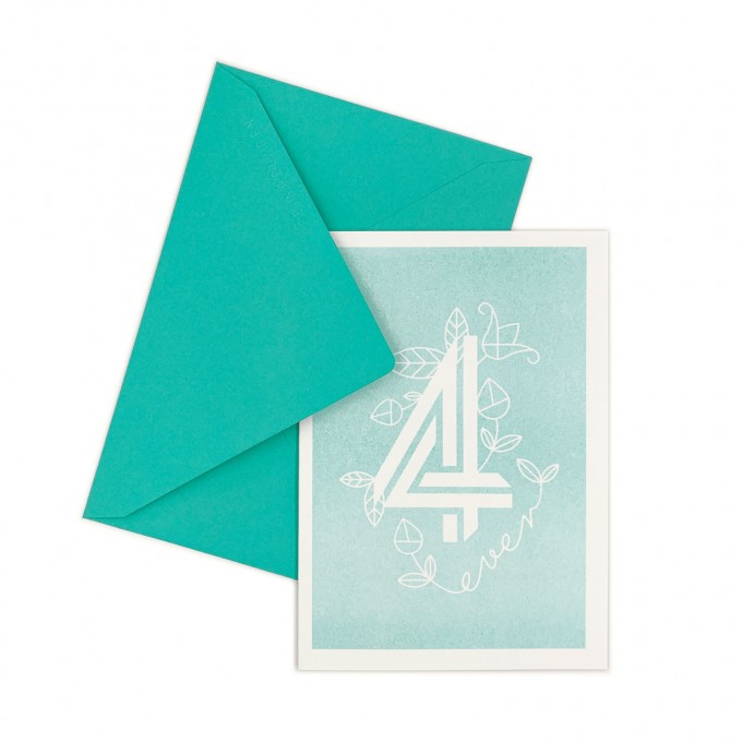 Feingeladen // NUMBERS // »4ever« (MI) // RISO-Klappkarte, A6 Feingeladen // NUMBERS // »4ever« (MI) // RISO-Klappkarte, A6