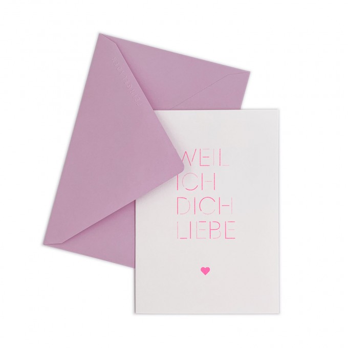 Feingeladen // MAGIC WORDS // »Weil ich dich liebe« (FP) // RISO-Klappkarte, A6 Feingeladen // MAGIC WORDS // »Weil ich dich liebe« (FP) // RISO-Klappkarte, A6