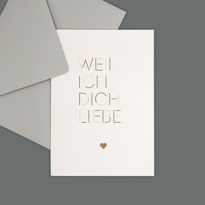 Feingeladen // MAGIC WORDS // »Weil ich dich liebe« (GDBQ) // RISO-Klappkarte, A6 Feingeladen // MAGIC WORDS // »Weil ich dich liebe« (GDBQ) // RISO-Klappkarte, A6