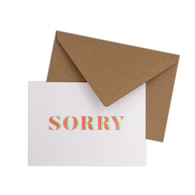 Feingeladen // MAGIC WORDS // »Sorry« (FRFG) // RISO-Klappkarte, A6 Feingeladen // MAGIC WORDS // »Sorry« (FRFG) // RISO-Klappkarte, A6
