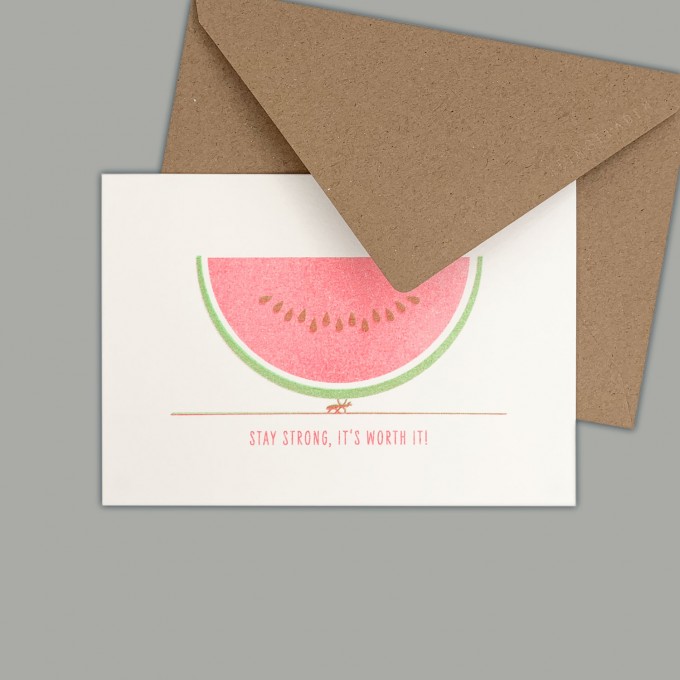 Feingeladen // GOOD TIMES // Watermelon (FRFG) // RISO-Klappkarte, A6 Feingeladen // GOOD TIMES // Watermelon (FRFG) // RISO-Klappkarte, A6