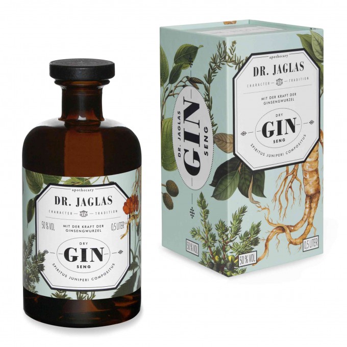 DR. JAGLAS Dry GIN-seng
500ml Navy Gin 50%vol. DR. JAGLAS Dry GIN-seng
500ml Navy Gin 50%vol.