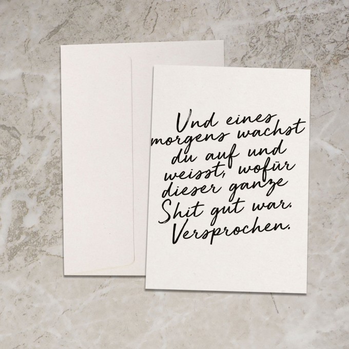 Love is the new black – Grußkarte "Eines Morgens"