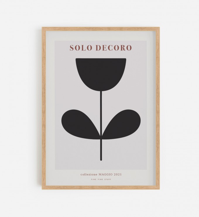 FINE FINE STUFF - Poster - Solo Decoro - black 01 - A3 - Japandi - Scandi - minimalistisch