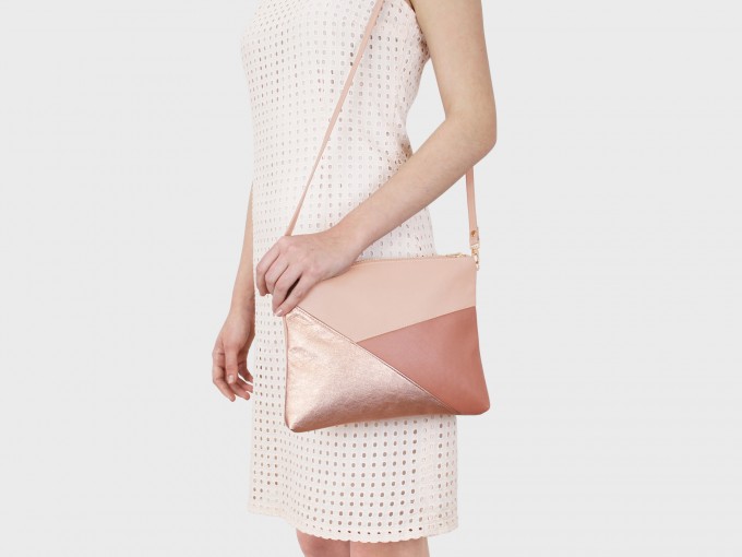 lille mus Geo-Umhängeclutch Gesinchen - Rosé/Altrosa/Roségold lille mus Geo-Umhängeclutch Gesinchen - Rosé/Altrosa/Roségold