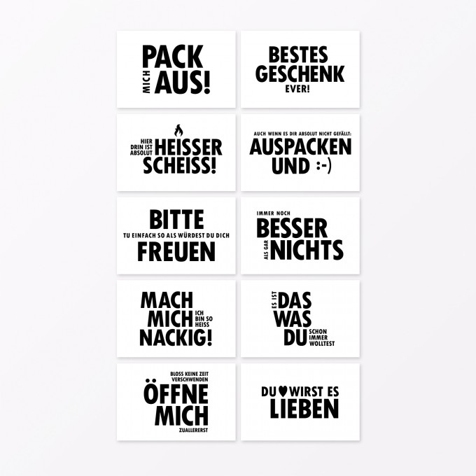 TYPOP 10-teiliges Geschenkanhänger-Set 85 x 55 mm TYPOP 10-teiliges Geschenkanhänger-Set 85 x 55 mm