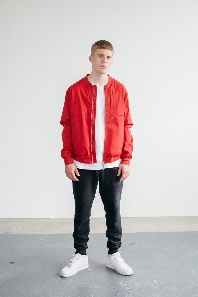 Goodbois Grid Varsity Jacket burgundy Goodbois Grid Varsity Jacket burgundy