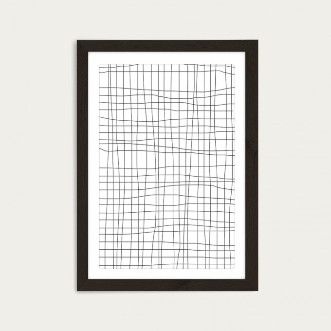 nahili ARTPRINT/POSTER "grid - white" DIN A3 Grafik in Weiß