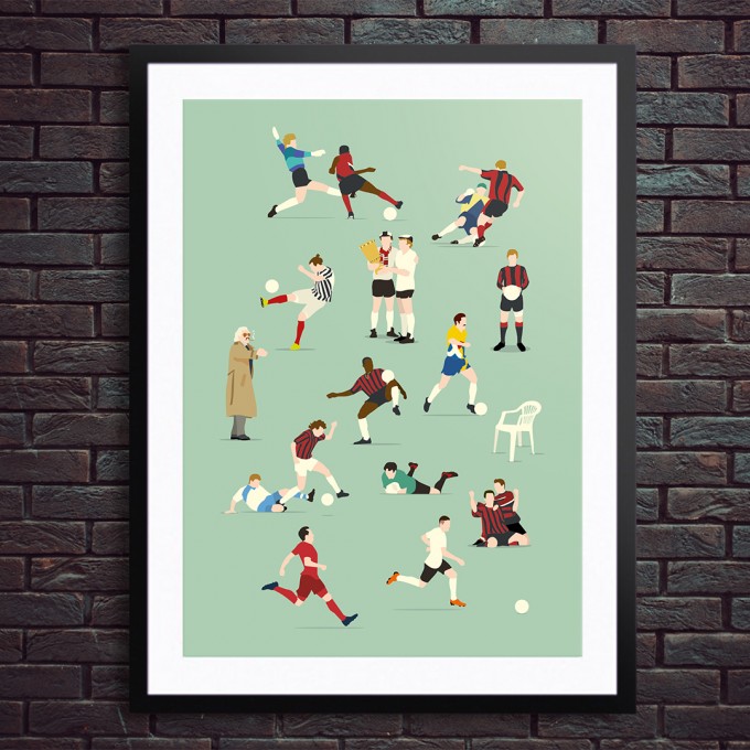 "Adler Legends" Fußball-Poster von HANDS OF GOD FOOTBALL "Adler Legends" Fußball-Poster von HANDS OF GOD FOOTBALL