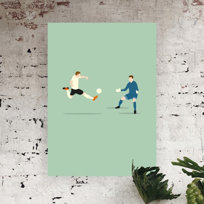 "Bruda" Fußballposter von HANDS OF GOD FOOTBALL "Bruda" Fußballposter von HANDS OF GOD FOOTBALL