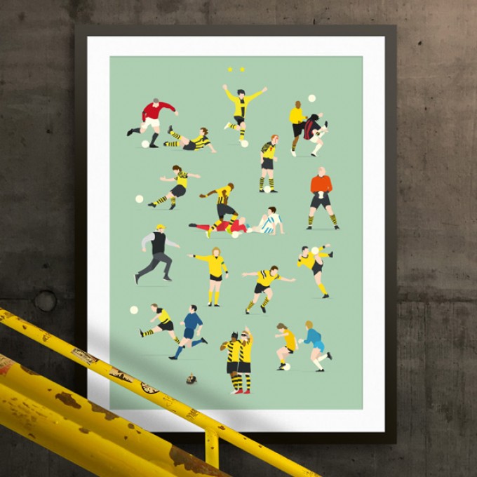 Das offizielle "BVB Legends" Fußballposter von HANDS OF GOD Das offizielle "BVB Legends" Fußballposter von HANDS OF GOD
